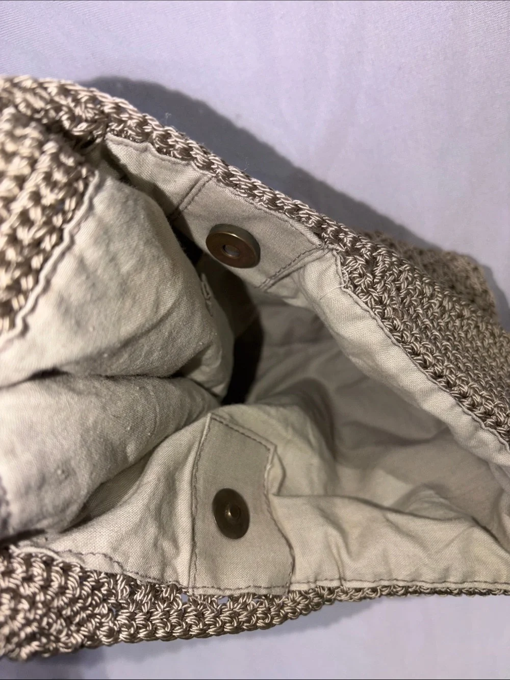 Unbranded Olive Crochet Knit Shoulder Bag